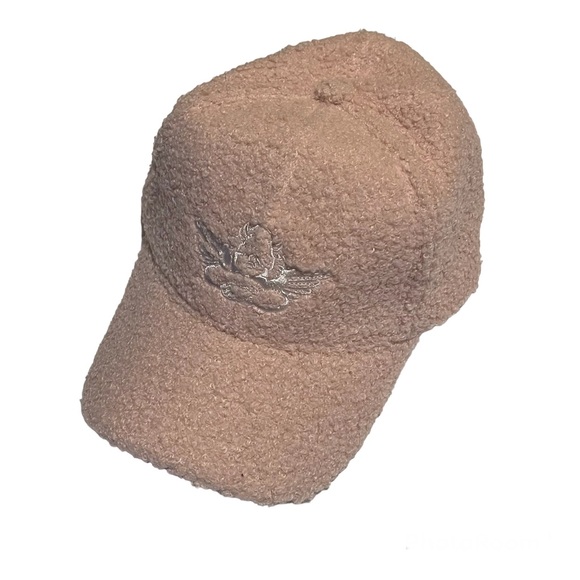 Boys Lie Accessories - Boys Lie Baseball Hat Cap Sherpa Pink Angel Embroidery NWT One Size Fits All